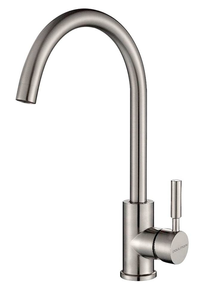 Смеситель для кухни HOLSTEIN, брашированная сталь, Ho212063-BS, Paulmark