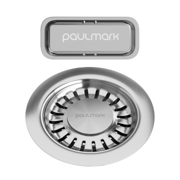 Слив с овальным переливом, PM6024-BS, брашированная сталь, Paulmark