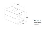 Тумба со столешницей для монтажа раковины-чаши 600x515x540