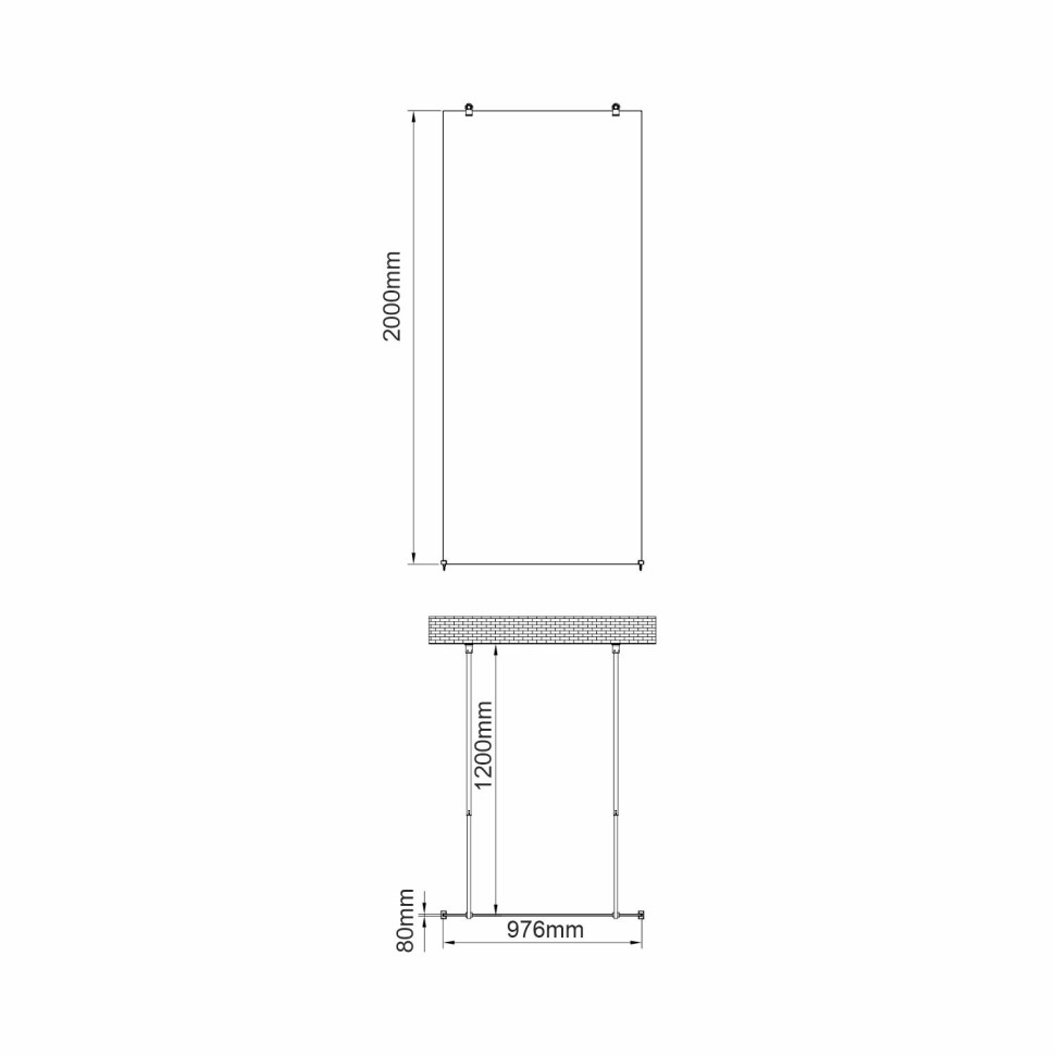Фехте (Vechte) 60W44BN Душевая перегородка