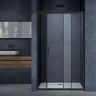Душевая дверь Alpha VDS-3AL110CLB, 1100, черный, стекло прозрачное