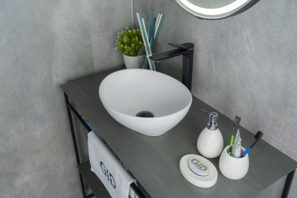 Раковина Gid N900 51164 накладная белый матовый 41x34x15