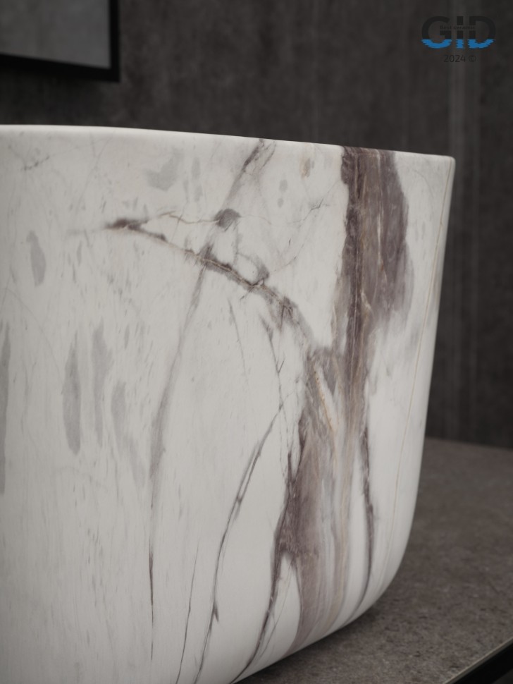 Раковина Gid Mnc9301 54480 накладная под камень матовый 36x36x25.5