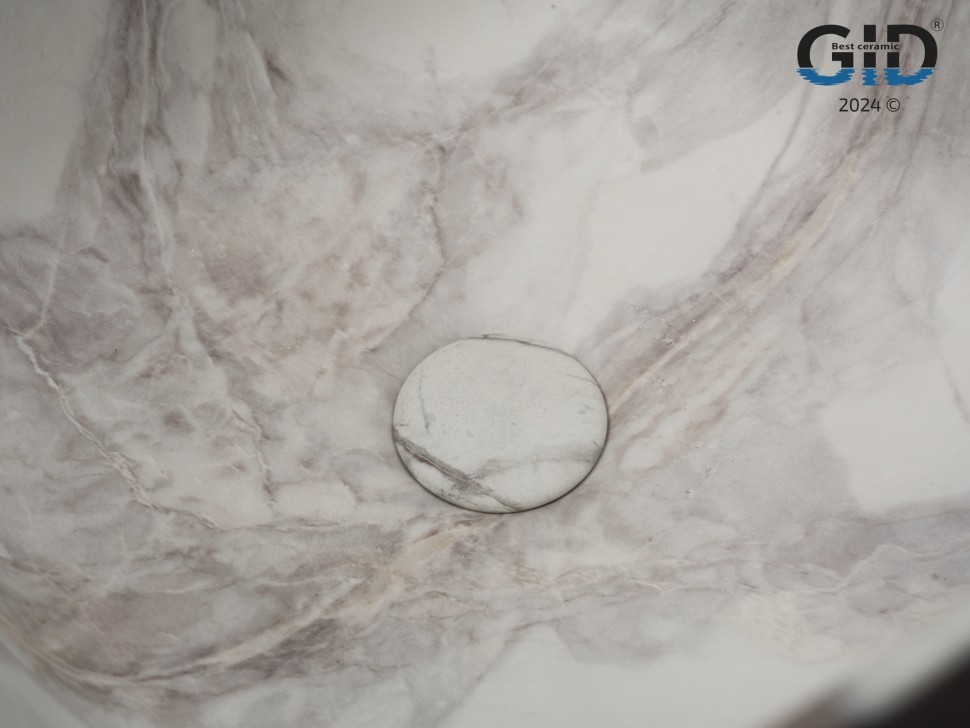 Раковина Gid Mnc9301 54480 накладная под камень матовый 36x36x25.5