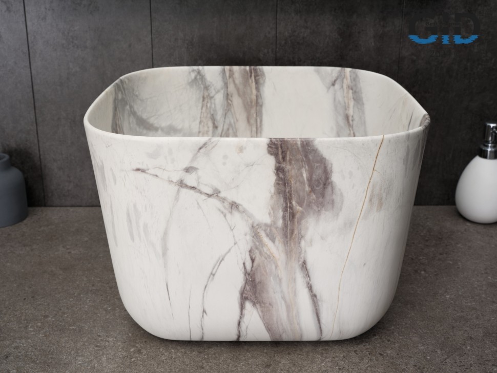 Раковина Gid Mnc9301 54480 накладная под камень матовый 36x36x25.5