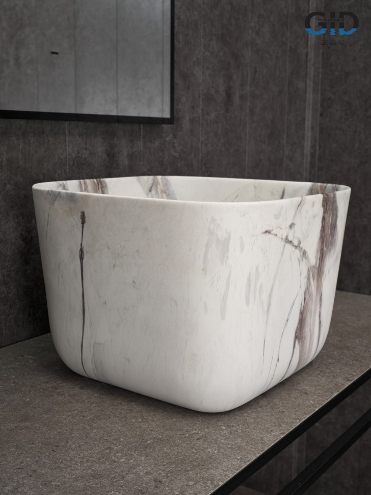 Раковина Gid Mnc9301 54480 накладная под камень матовый 36x36x25.5