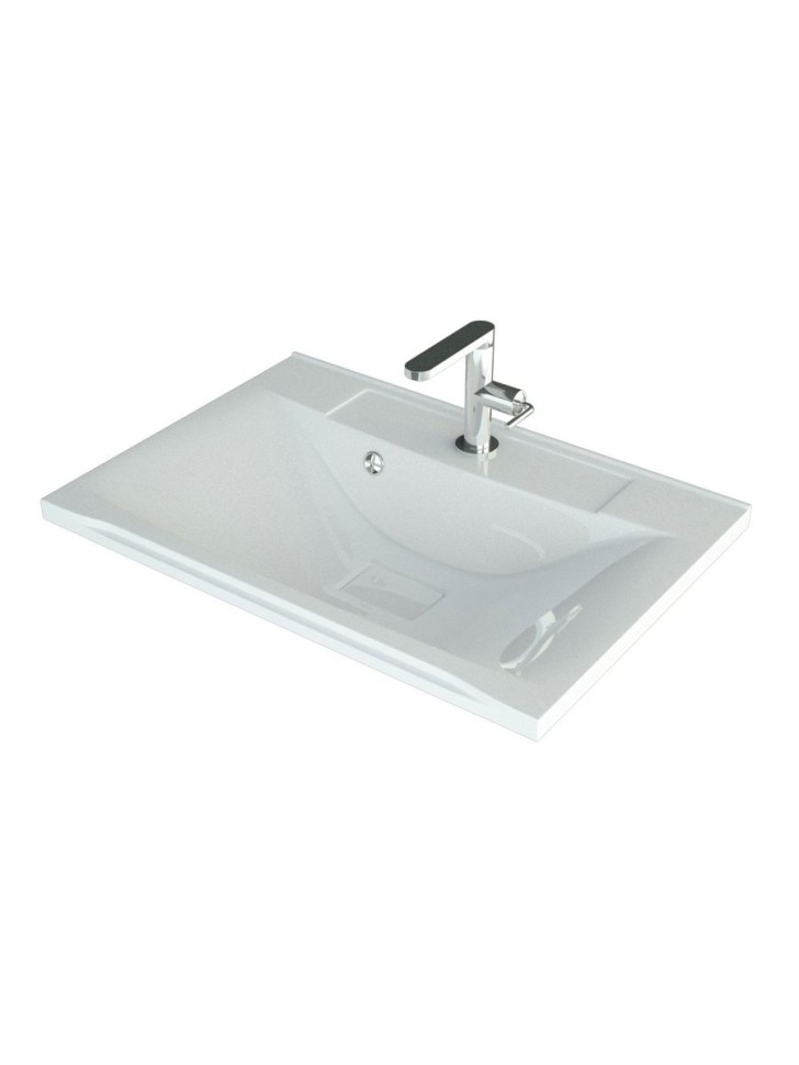 Раковина для ванной 70 см, Uperwood Elen, с декоративной накладкой для слива