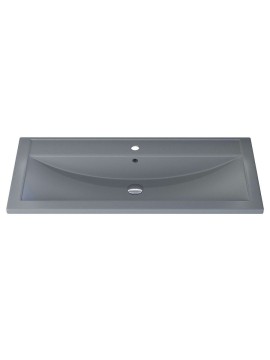 Раковина для ванной кварцевая Uperwood Foster Quartz 100х45,5х17,5 см, серая матовая, бетон