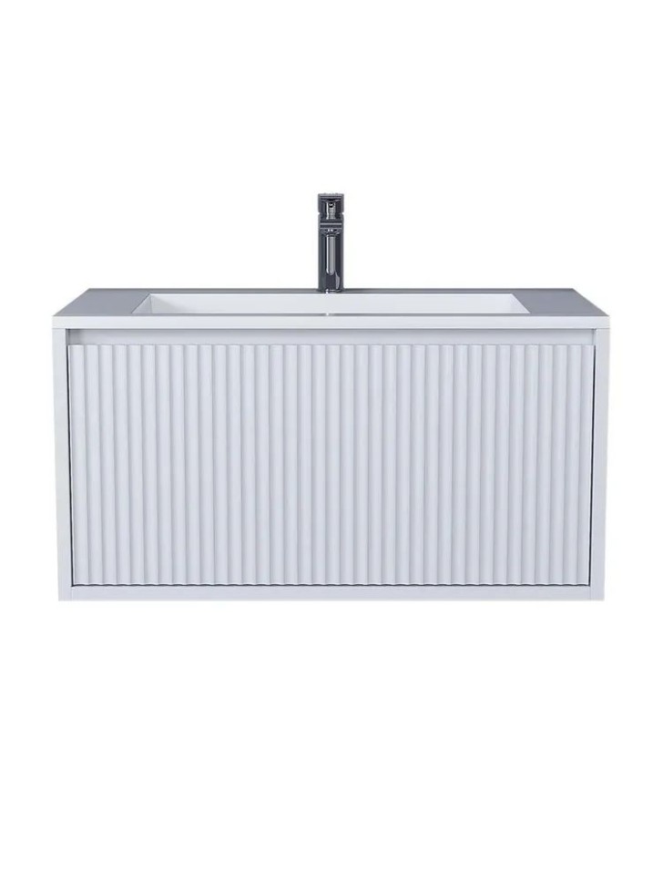 Тумба под раковину для ванной Uperwood Next Premium подвесная, 80 см, белая, 1 ящик