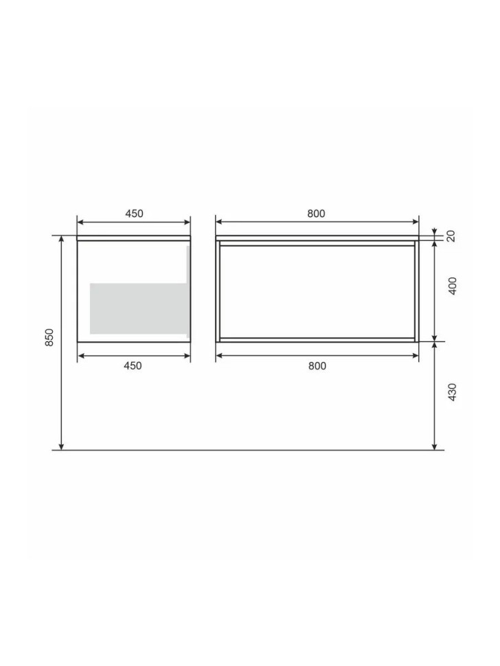 Тумба под раковину для ванной Uperwood Next Premium подвесная, 80 см, белая, 1 ящик