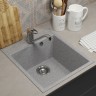 Кухонная мойка из искусственного камня Uperwood ECON UPD-404-003, прямоугольная, серая матовая