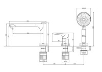 Смеситель на борт ванны BelBagno ANCONA ANCONA-BVD3-CRM