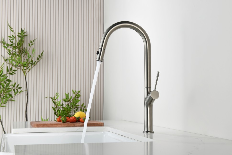 Смеситель для кухни AQUAme Cucina с выдвижным изливом AQM9905BN