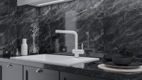 Смеситель для кухни Dosse, белый матовый, Do214418-431(WH), Paulmark