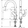 Смеситель для кухонных моек Hansgrohe Vernis Shape черный (71871670)