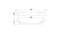 Ручка мебельная BelBagno RS268CP.4/192 глянцевый хром