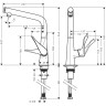 Смеситель для кухни Hansgrohe Metris Select 14883800 под сталь