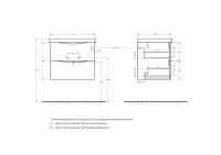База под раковину подвесная BelBagno MARINO-600-2C-SO-BO-P