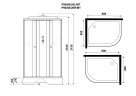 Душевая кабина Niagara Promo P90/80/26L/MT (90х80х215) 4 места