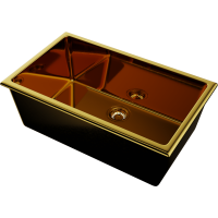 Кухонная мойка Omoikiri Okinoshima 76-U/I-G Glossy Natceramic/золото глянцевое