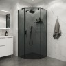 Душевое ограждение Niagara Eco NG-1009-14DT (90х90х190) трапеция,распашное,черный,стекло тонированное,1 место