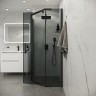 Душевое ограждение Niagara Eco NG-1009-14DT (90х90х190) трапеция,распашное,черный,стекло тонированное,1 место