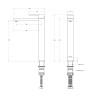 Смеситель для накладной раковины без донного клапана CEZARES SLIDER-LC-IN-W0
