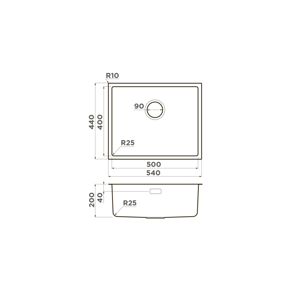 Кухонная мойка Omoikiri Tadzava 54-U/I-IN нерж. сталь/нержавеющая сталь