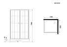 Душевой уголок Niagara Nova NG-0100-14 (100х100х195) прямоугольник,низкий поддон,черный,двери раздвижные,стекло прозрачное с рисунком,2 места