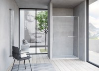 Душевая дверь Slim Soft VDS-1SS120CLBN, 1200, брашированный никель, стекло прозрачное