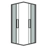Душевое ограждение Grossman Cosmo 300.K33.02.9090.21.00 (90х90х195) квадрат,раздвижная,черный матовый,стекло прозрачное, 1 место