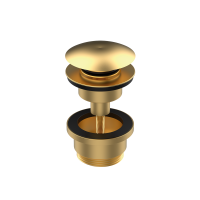Донный клапан GRB VALVES 05055088 клик-клак, круглый, брашированное золото  