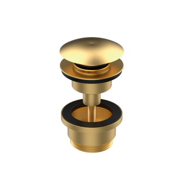 Донный клапан GRB VALVES 05055088 клик-клак, круглый, брашированное золото