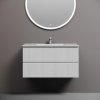 Тумба подвесная SANCOS Snob T 890х445х500, c двумя ящиками оснащенными доводчиками, Bianco, арт.SNT90W