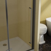 Душевая дверь Slim-N VDPH-5SN100CLGM, 1000, вороненая сталь , стекло прозрачное