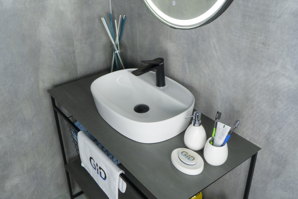 Раковина Gid N9045 51166 накладная белая 50x38x12