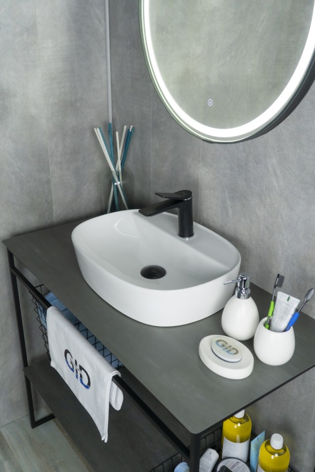 Раковина Gid N9045 51166 накладная белая 50x38x12