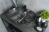 Раковина Gid Bs1346 54466 накладная под камень глянцевая 61x41x14