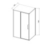Душевой уголок Slim 8mm VSR-4SLP9012CLB, 1200*900, черный, стекло прозрачное