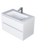 Тумба под раковину для ванной Uperwood Next Premium подвесная, 80 см, белая, 2 ящика