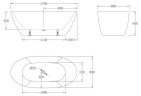 Акриловая ванна без перелива BELBAGNO BB77-1700-W0
