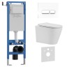 Комплект 3в1 IBERICA BLANCA инсталляция SILENCIO MINI, унитаз BURGOS ALTO белый, кнопка смыва CRYSTAL-R белый глянцевый (IB.001M.BRA.234.2210)