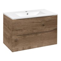 База под керамическую раковину Mia 800 подвесная, 2 выкатных ящика soft close, V.Oak