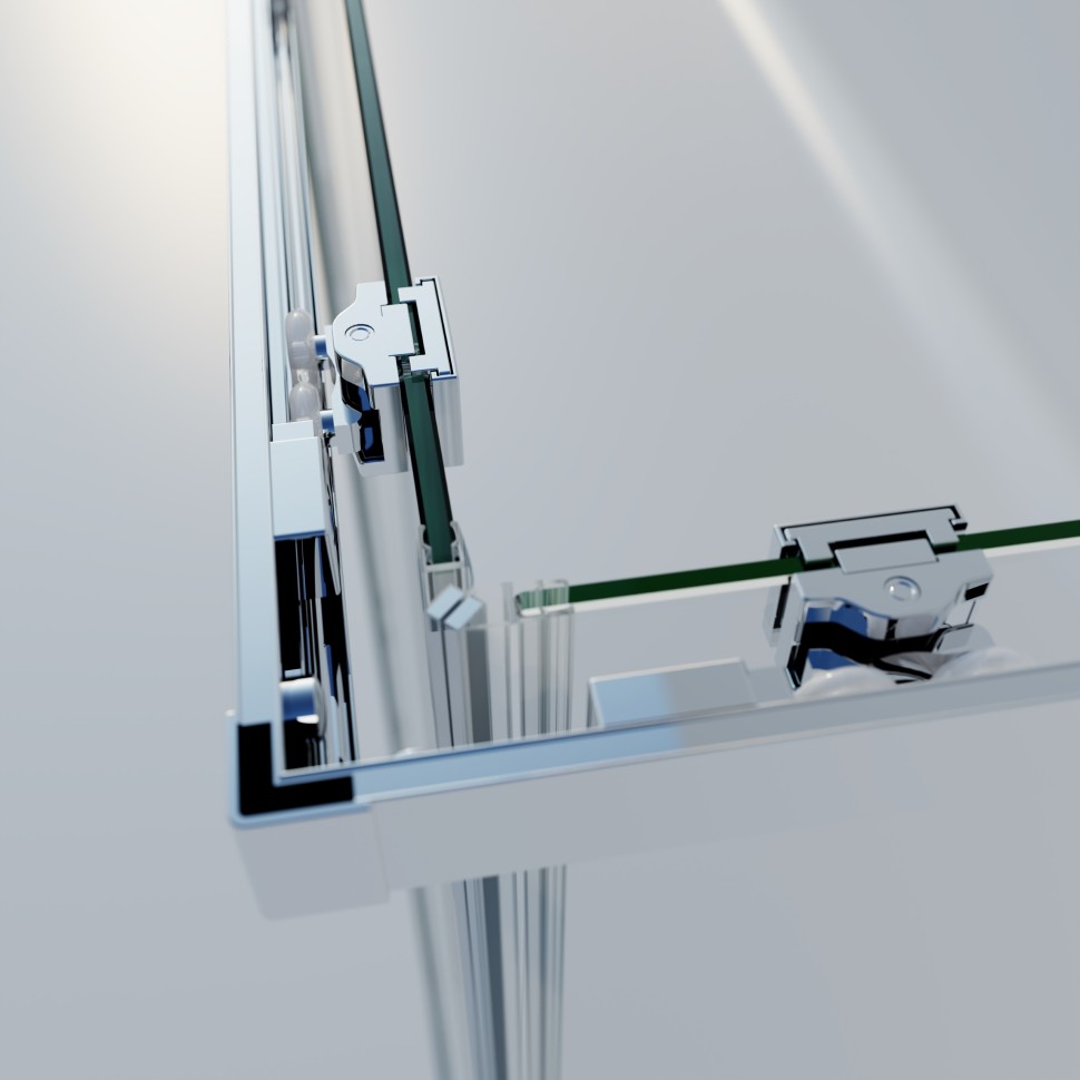 Душевой уголок Rapid-N VSS-3RN9090E10CL, (800-900)x(800-900), хром, стекло прозрачное