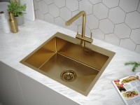 Мойка нерж. сталь AISI304 VELTEN 59, PM805951-BG, брашированное золото, 590х510мм, Starke-Paulmark