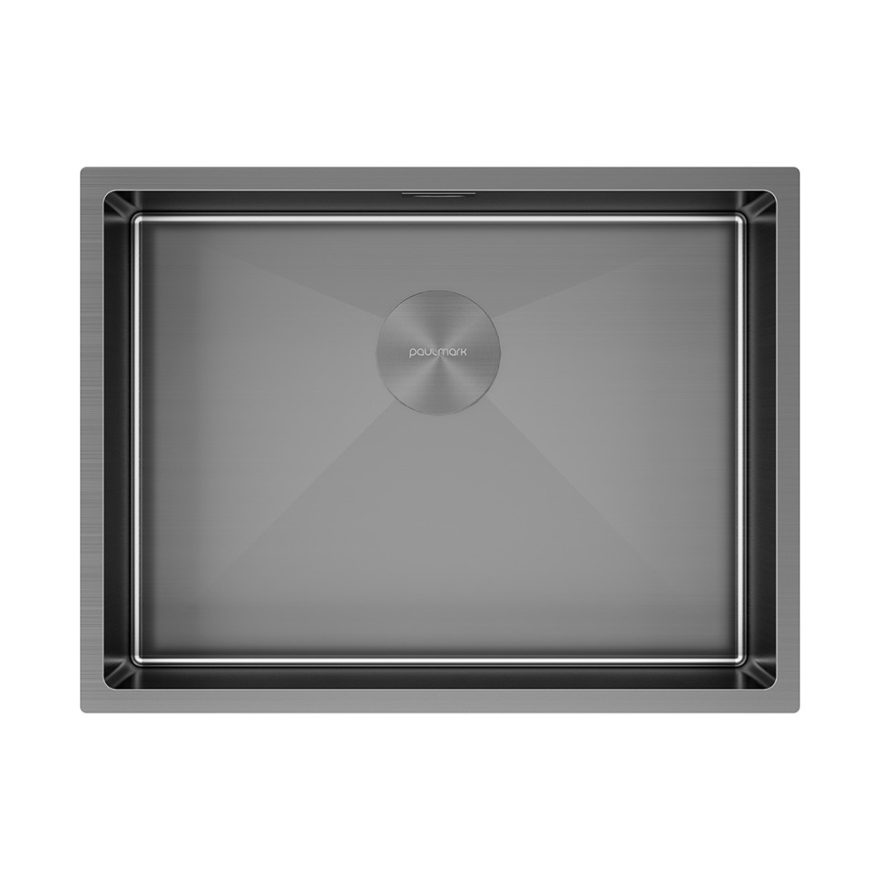 Мойка нерж. сталь NEXT 58 UNI, PM215844-GM, вороненая сталь, 580х440мм, Paulmark 1,2мм