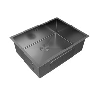 Мойка нерж. сталь NEXT 58 UNI, PM215844-GM, вороненая сталь, 580х440мм, Paulmark 1,2мм
