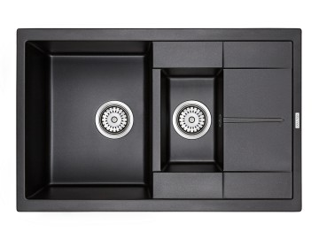 Мойка FLUGEN 60/1,5, IT-GRANIT, PM237850-BL, черный, 775х495 мм, Paulmark