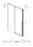 Дверь в нишу Ambassador Intense 110022205IBB (160х200) черный,стекло тонированное,раздвижная,1 место
