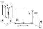 Душевой уголок Ультима (Ultima) VSR-7UL8011CL, 1100*800, хром, стекло прозрачное,  